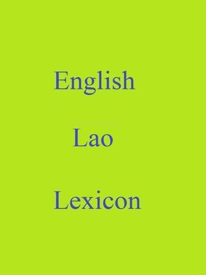 cover image of English Lao Lexicon